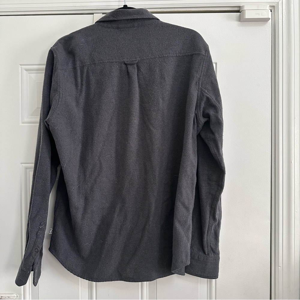 Helly Hansen Gray Wool Button Down Size Large - image 2